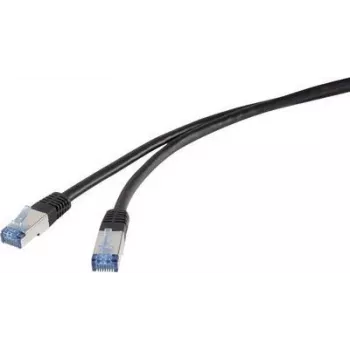 Renkforce RF-4673692 tinklo kabelis juodas 10 m Cat6a S/FTP (S-STP) (RF-4673692)