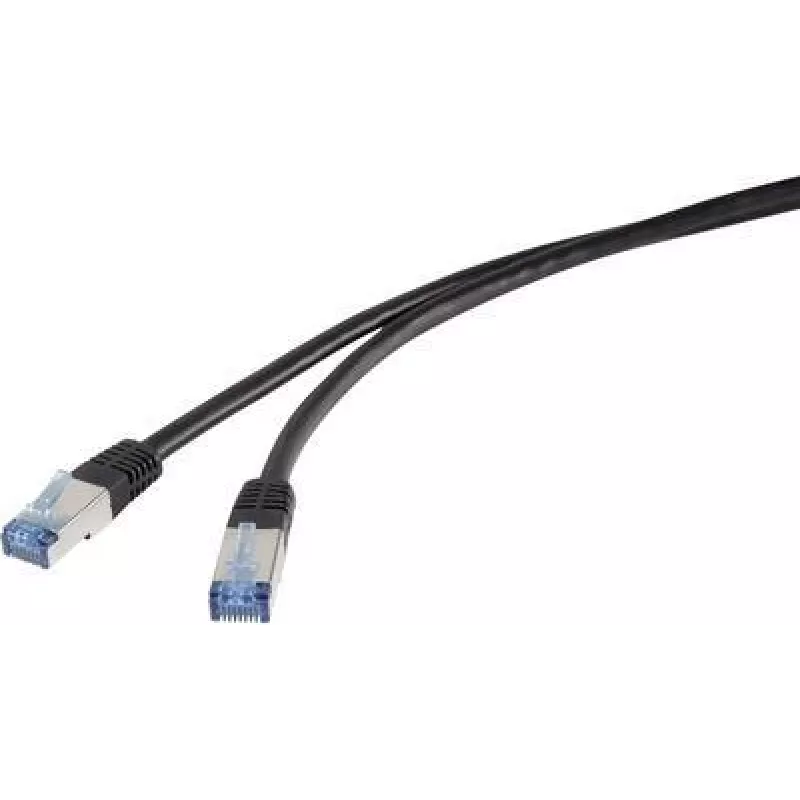 Renkforce RF-4673692 tinklo kabelis juodas 10 m Cat6a S/FTP (S-STP) (RF-4673692)