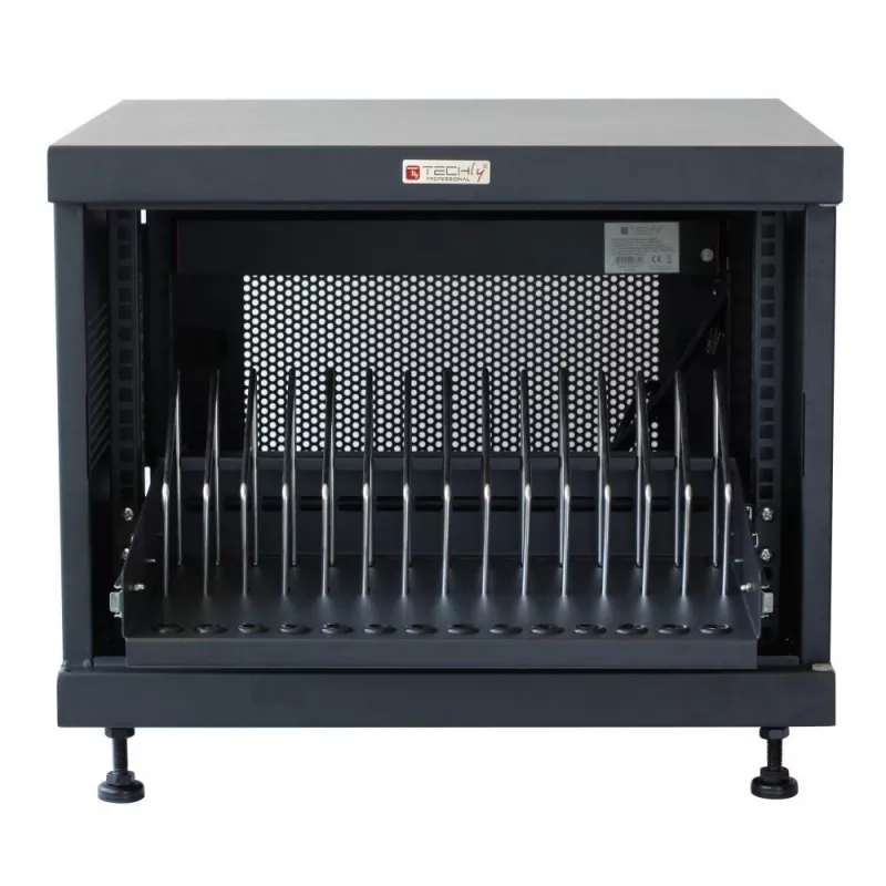 Stovo lentyna TECHLY 367652 kabelių tvarkyklė su 3M lipniu montavimu, plieninė, 550×550×410 mm, juoda