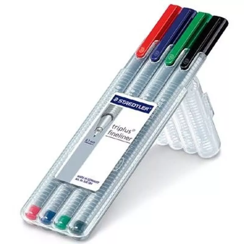 Smulkus rašiklis Staedtler 334 SB4 juoda, mėlyna, žalia, raudona