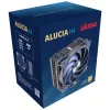 Aušintuvas Akasa Alucia H4 12 cm juodas mėlynas su hidrodinaminiu guoliu