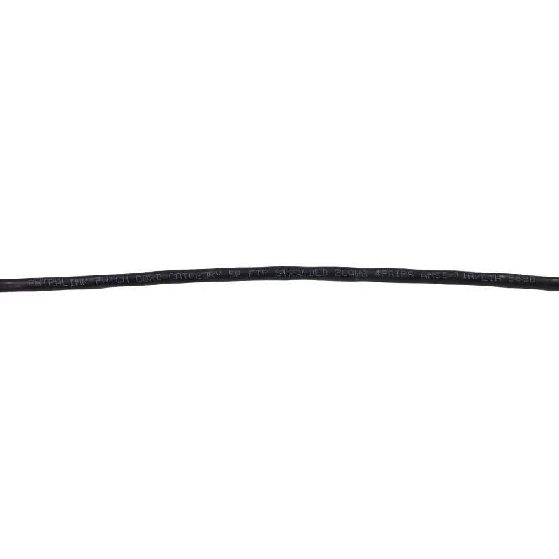 LAN pataisinis laidas Extralink Cat5e FTP 5 m, varinė vytos poros, RJ-45–RJ-45, juodas
