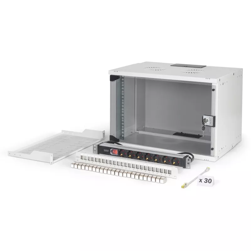 Tinklo rinkinys DIGITUS DN-49202-SET 483 mm 7U 540x400 mm stovo korpusas su 7U aukščiu ir 540×400 mm vidiniais matmenimis