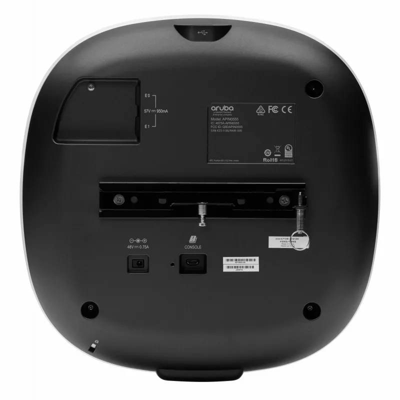 HPE Aruba Networking AP-555 (RW) Dual Radio 8x8/4x4 802.11ax vidinio tipo antenomis aprūpintas vieningas Campus AP