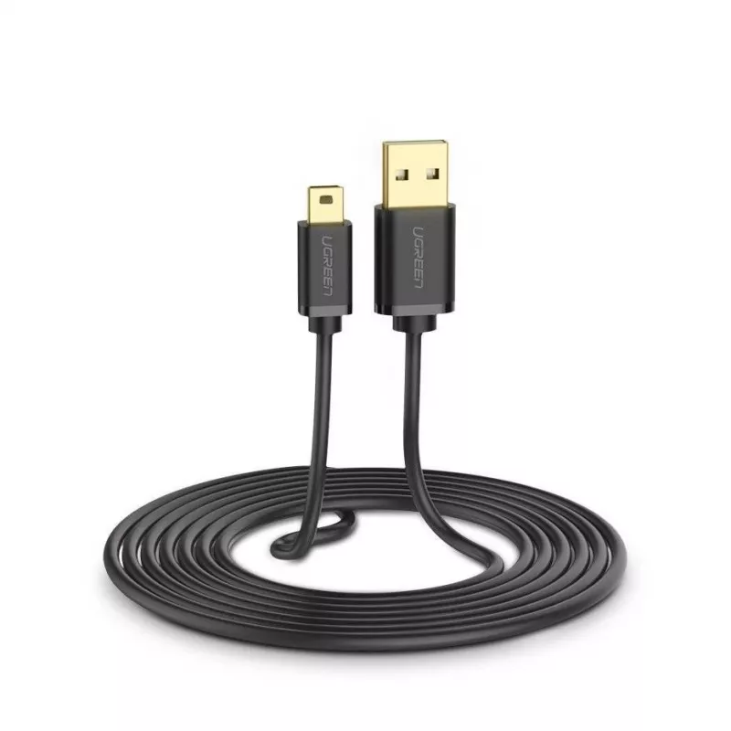 Ugreen USB kabelis - mini USB 480 Mbps 3 m US132 (juodas)