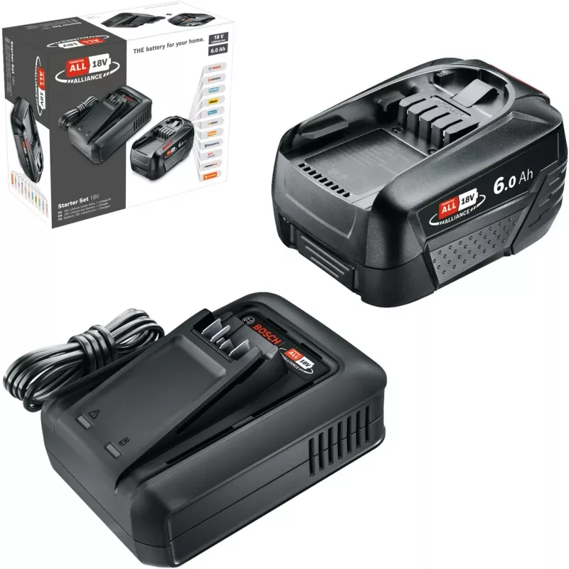 Baterijos paleidimo rinkinys Bosch 18 V 6.0 Ah su įkrovikliu AL18-44