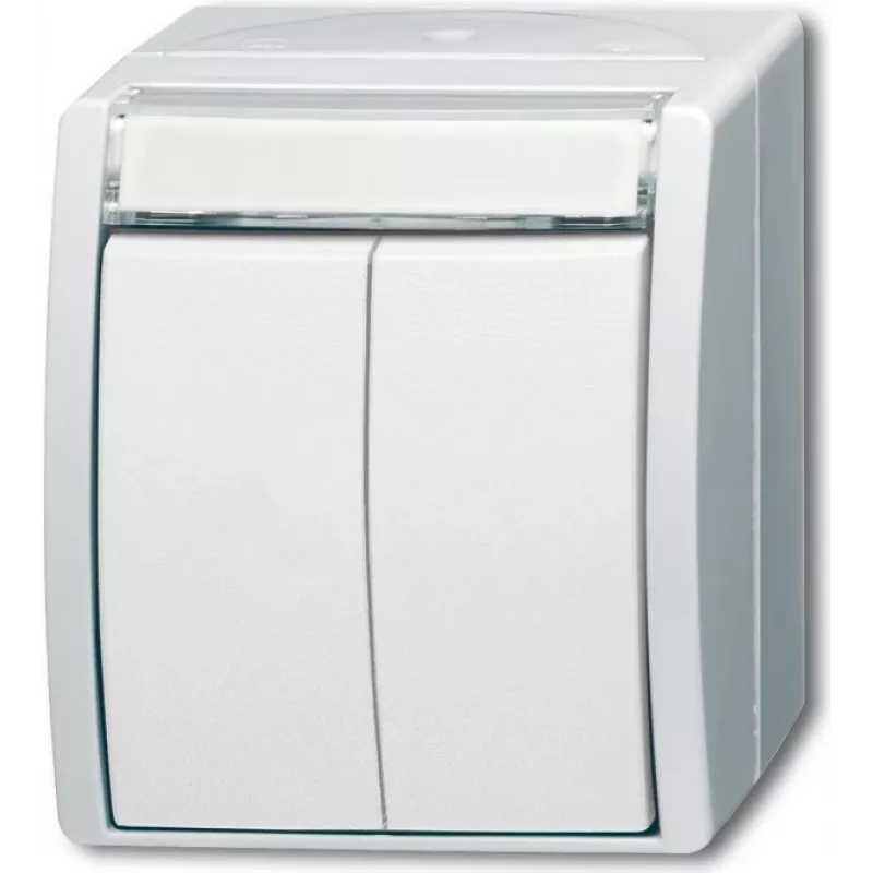 BUSCH JAEGER 1484-0-0379 - Mygtukai - Balti - IP44 - CE - 74 mm - 55 mm