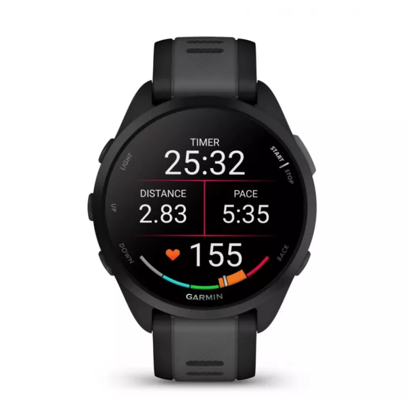 Garmin Forerunner 165 3,05 cm (1.2) AMOLED 43 mm skaitmeninis 390 x 390 pikselių jutiklinis juodas GPS (palydovinis)