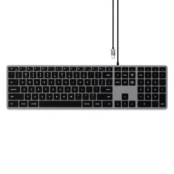 Satechi plonas W3 klaviatūra USB-C su skaičių klaviatūra (pilka)