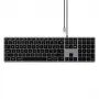 Satechi plonas W3 klaviatūra USB-C su skaičių klaviatūra (pilka)