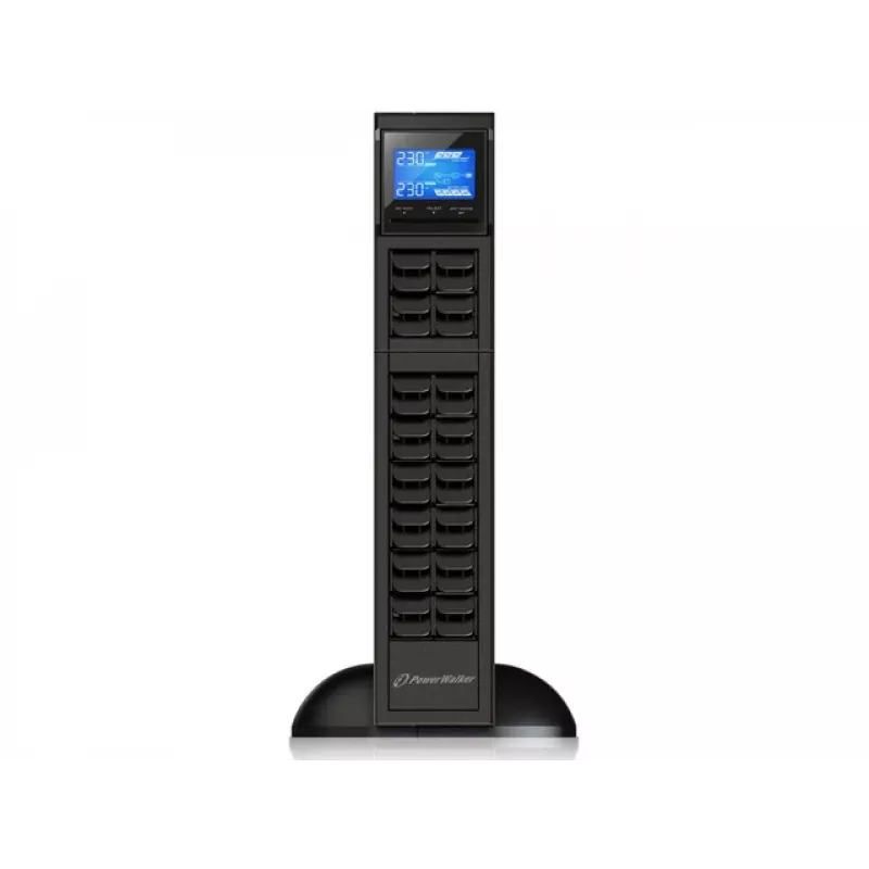 PowerWalker VFI 1000CRM LCD nepertraukiamo maitinimo šaltinis (UPS) Dvigubo keitimo (Online) 1 kVA 800 W 3 AC išvesties lizdai