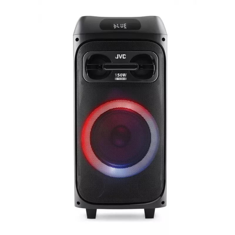 Vakarėlių garsiakalbis JVC XS-EP514B — stereo nešiojamas garsiakalbis, 150W RMS, Bluetooth 5.0, TWS, 4000mAh baterija, karaokė, FM, juodas