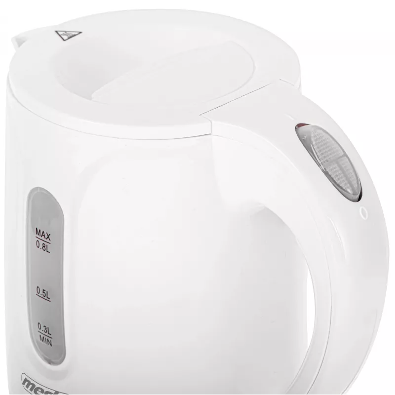 Mesko virdulys | MS 1376 | Elektrinis | 850 W | 0,8 L | Plastikinis | 360° sukamas pagrindas | Baltas