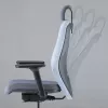 Up Up Athene ergonomic office chair Juoda, Pilka + Blue fabric
