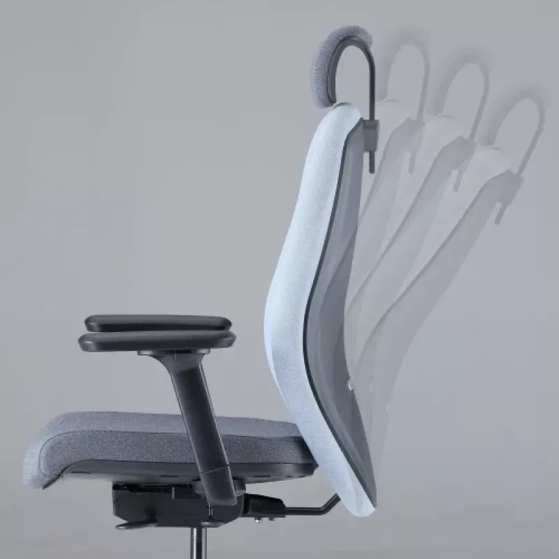 Up Up Athene ergonomic office chair Juoda, Pilka + Blue fabric