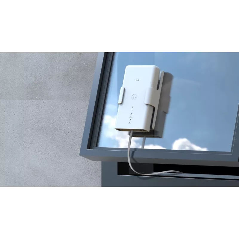„Wi‑Fi“ maršruto parinktuvo rinkinys „ZTE MC889“ su 5G LTE lauko įrenginiu, „Wi‑Fi 6“, dviejų dažnių 2,4/5 GHz, 160 MHz, 5x Gigabit prievadai, PoE, IP65 lauko