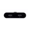 USB-C šakotuvas Unitek D1078A — USB-C dokinimo stotis, 2x USB-C įvestis, 1x USB-C išvestis, 100 W PD, 4K palaikymas, 3840×2160 maks., pilka