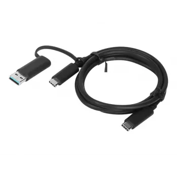 Lenovo 4X90U90618 USB laidas USB 3.2 Gen 1 (3.1 Gen 1) 1 m USB A/USB C USB C juodas
