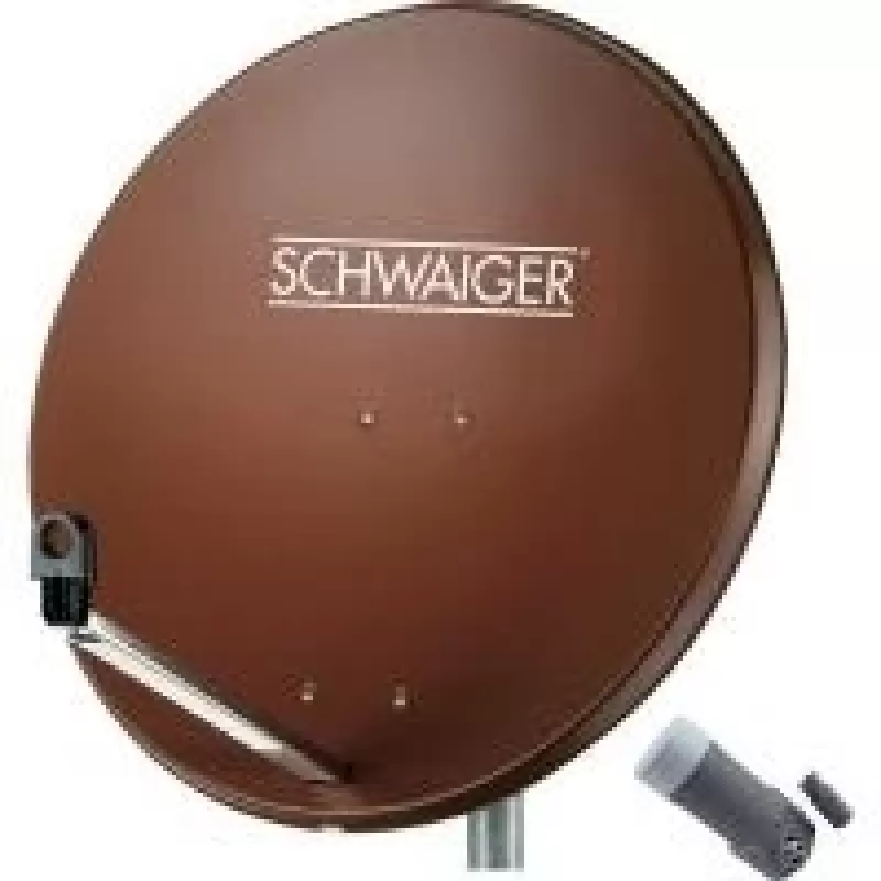 SCHWAIGER SAT Anlage 80 cm 1 Teilnehmer Single-LNB Ziegel-Red