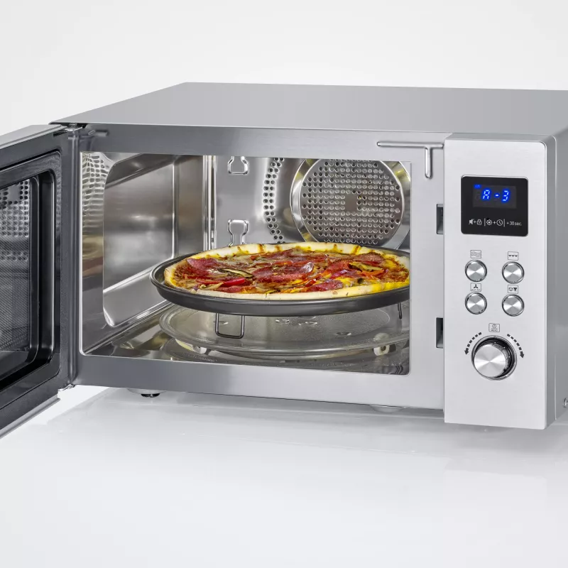 Kombinuota mikrobangų krosnelė SEVERIN MW 7918, pastatoma, 25 l, 900 W, LED ekranas, sidabrinė