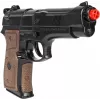 Žaislinis metalinis policijos pistoletas Pulio modelis 15539/6 — metalinė konstrukcija, žaislinis aksesuaras