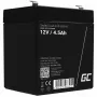 UPS baterija Green Cell AGM44 — 12 V 4,5 Ah sandari švino rūgšties (VRLA), 101×70×90 mm, 1,35 kg, juoda