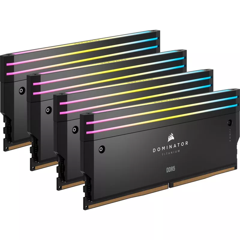 DIMM 64 GB DDR5-6400 (4x 16 GB) Quad-Kit, atmintinė juoda, CMP64GX5M4B6400C32, Dominator Titanium, INTEL XMP