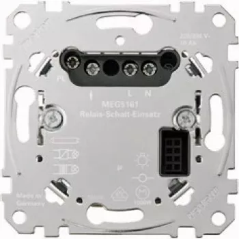 Elektrinė relė Merten MEG5161-0000, metalinė, 220–230 V kint. srovė, 50–60 Hz, 10 A, kabelis 2×2,5 mm²