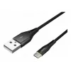 NATEC kabelis USB-C/A 2.0 1m prati led Juoda nylon