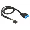 Vidinis USB kabelis DeLOCK 83776 0,45 m, kištukas į lizdą