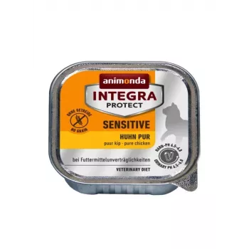 Šlapias kačių maistas Animonda Integra Protect Sensitive Pure Chicken 100 g, be grūdų, be glitimo, suaugusioms katėms, skirtas alergijai palaikyti