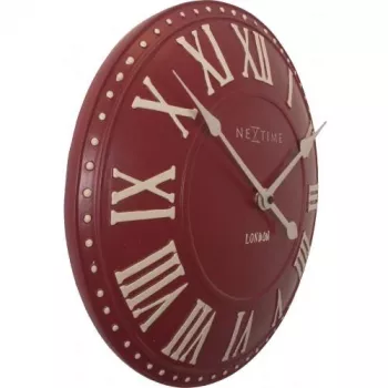 NeXtime klok 3083ro London Roman, Ø34,5 cm, Sieninis, Raudona/Balta