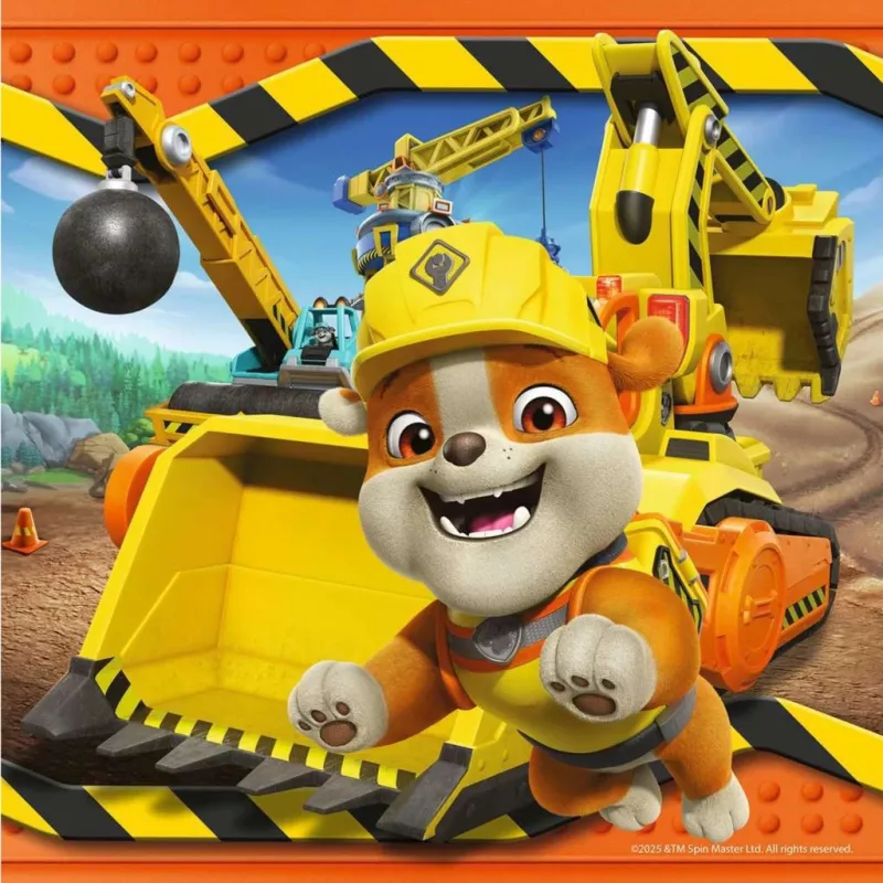 Vaikiškų dėlionių rinkinys Ravensburger Rubble & Crew darbo transporto priemonės — 3 dėlionės × 49 dalys