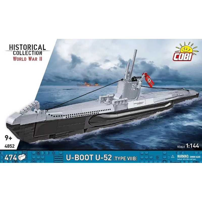 Konstruktorius Cobi U-Boot U-52 — 474 dalių modelio rinkinys