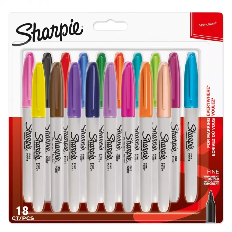 Sharpie smulkus žymeklis 18 vnt. Smulkus antgalis Įvairiaspalvis