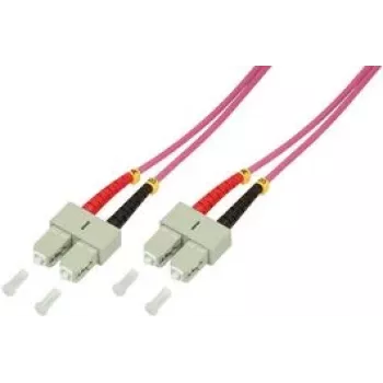 LogiLink - Patch-Cable - SC daugiamodis (M) į SC daugiamodis (M) - 2,0m - Šviesolaidis - 50/125 mikrometrų - OM4 - Be halogenų - viržių violetinė (FP4SC02)