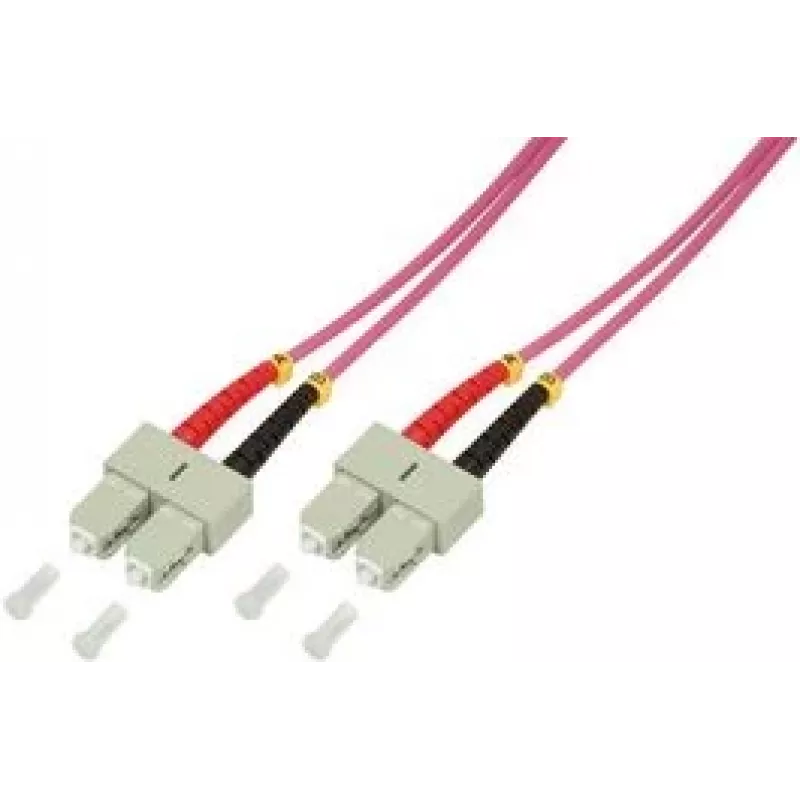LogiLink - Patch-Cable - SC daugiamodis (M) į SC daugiamodis (M) - 2,0m - Šviesolaidis - 50/125 mikrometrų - OM4 - Be halogenų - viržių violetinė (FP4SC02)