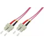 LogiLink - Patch-Cable - SC daugiamodis (M) į SC daugiamodis (M) - 2,0m - Šviesolaidis - 50/125 mikrometrų - OM4 - Be halogenų - viržių violetinė (FP4SC02)