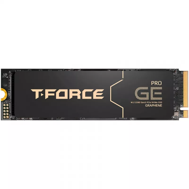 T-Force GE Pro 2 TB, SSD juoda/auksinė, PCIe 5.0 x4 | M.2 2280 | AirFlow I-Heat Sink