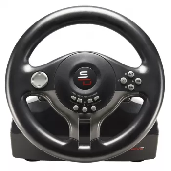 Vairas + pedalai Subsonic SV200 juodi pilki USB 180° pasukimas
