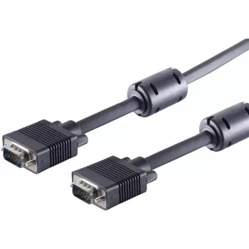 Monitoriaus kabelis ShiverPeaks S-VGA 78056-0.2, 2 × 15 kontaktų ekranuotas, 0,2 m