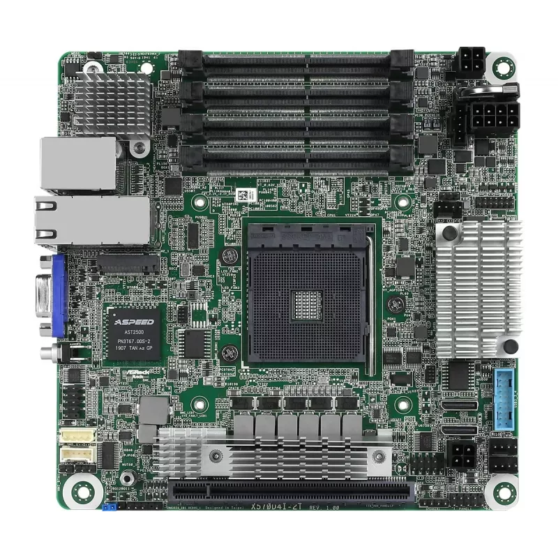 ASRock X570D4I-2T pagrindinė plokštė AMD X570 lizdas AM4 Mini ITX