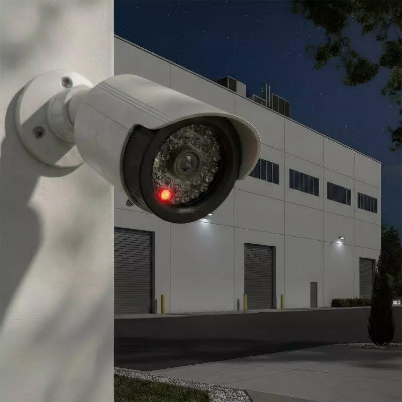 Netikra cilindrinė kamera su IR šviesos diodais, CEE IR1800 W — neveikianti stebėjimo atgrasymo priemonė