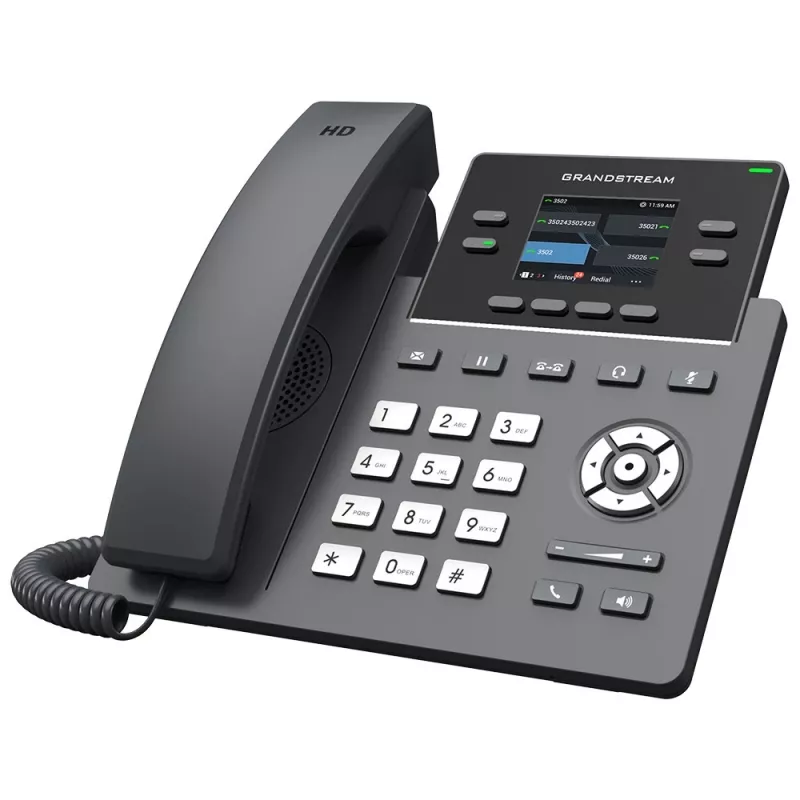 IP telefonas Grandstream Networks GRP2612G juodas 4 linijos LCD