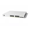 Cisco Catalyst 1300-24FP-4G valdomas jungiklis, 24 prievadai GE, pilnas PoE, 4x1GE SFP, ribota viso gyvenimo apsauga (C1300-24FP-4G)