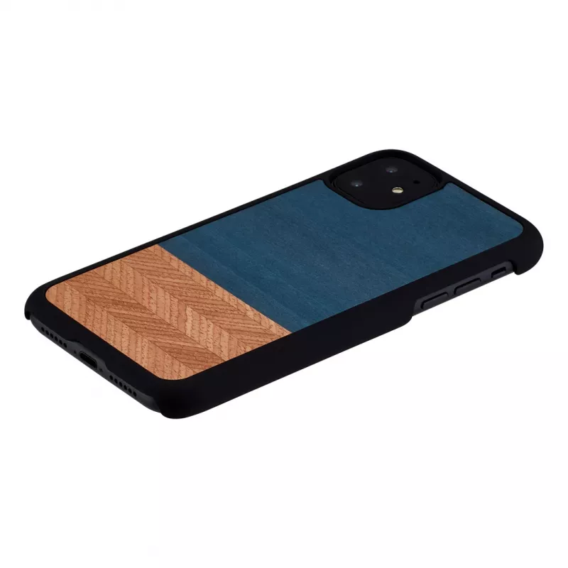 man and wood išmaniojo telefono dėklas iPhone 11 — juodo džinsinio audinio apsauginis dangtelis