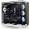 View 380 XL WS ARGB , Tower-Enclosure Light Green/Wood, Tempered Glass x 2, Wood Texture