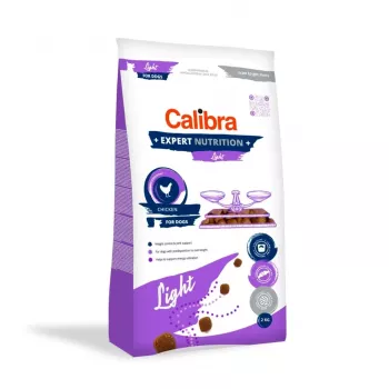 Sausas šunų maistas Calibra Expert Nutrition Light 2 kg — mažo kaloringumo, vištienos skonio, visavertis pašaras, 23 % baltymų, 10 % riebalų