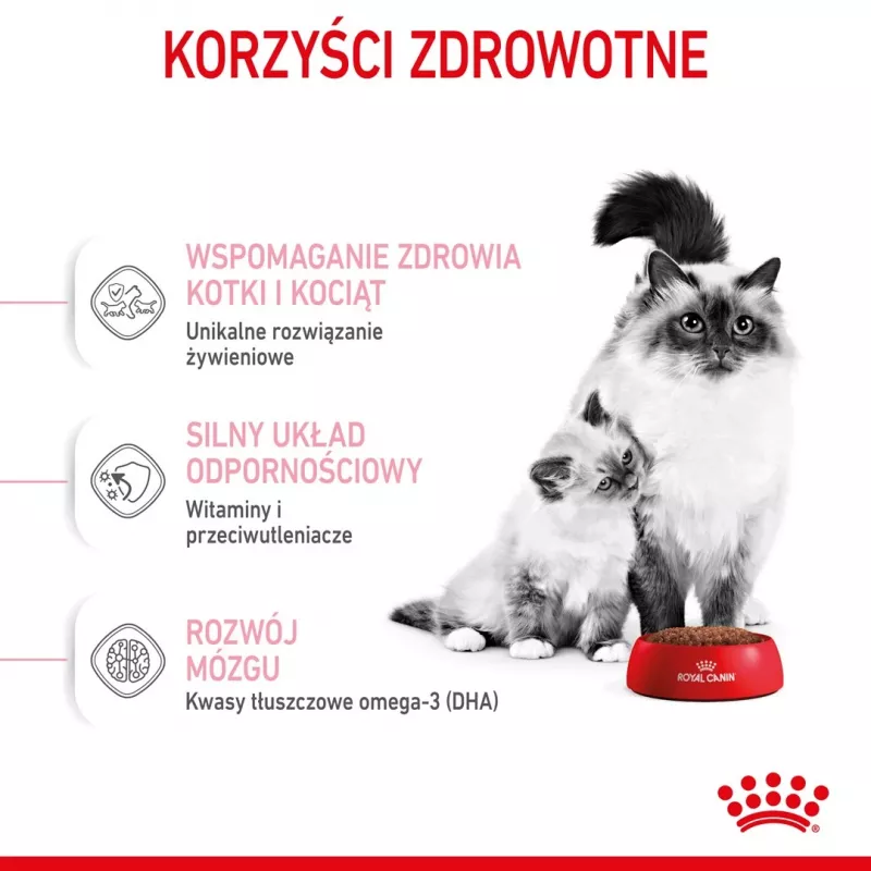 Sausas kačių maistas Royal Canin Mother & Babycat 2 kg — vištiena, nėščioms, žindančioms katėms ir kačiukams (jaunikliams)