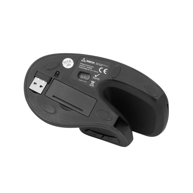 Pelė SBOX VM-838W vertikali belaidė juoda sąsaja